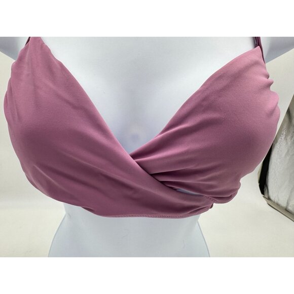 Victoria's Secret Pink Mauve Halter Bikini Top Size M Ruched Sexy Back Beach - Picture 9 of 10
